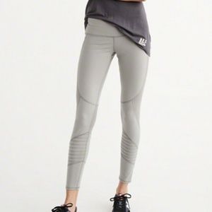 NWT Abercrombie&Fitch Mesh Moto Leggings Grey S